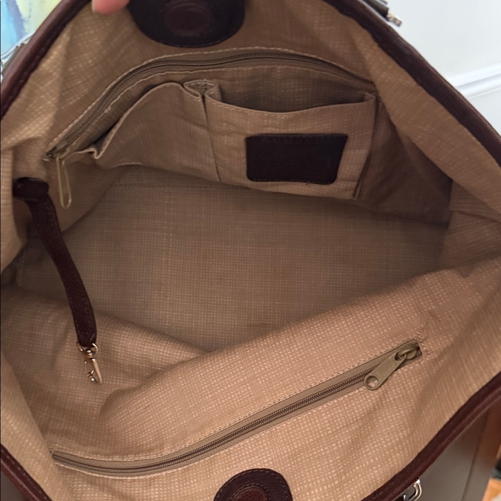 Brighton Black and Tan Patterned Tote - Picture 5 of 7
